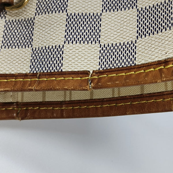 NEVERFULL GM Damier Azur Coated Canvas White