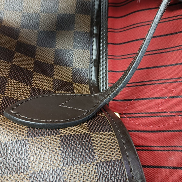NEVERFULL GM Damier Ebene Coated Canvas Brown