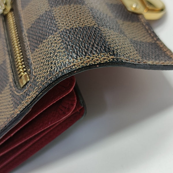 KOALA Damier Ebene Coated Canvas Brown Wallet