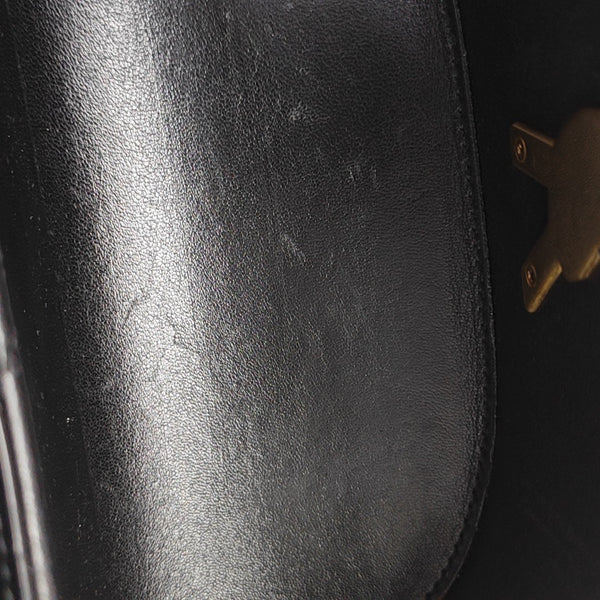 Quilted Lambskin Shoulder Bag Black