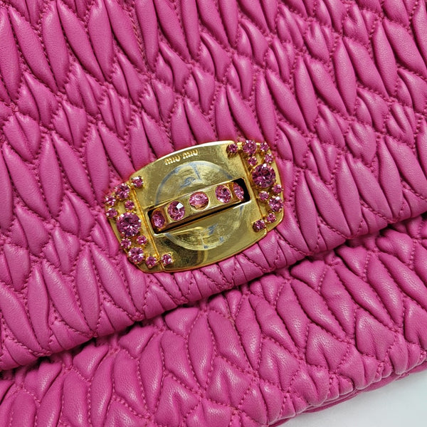 Crystal Quilted Lambskin Red