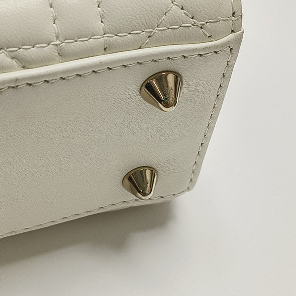 Lady Dior Small Cannage Lambskin White