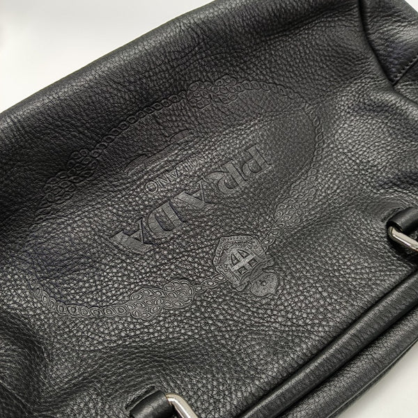 Calfskin Top Handle Bag Black