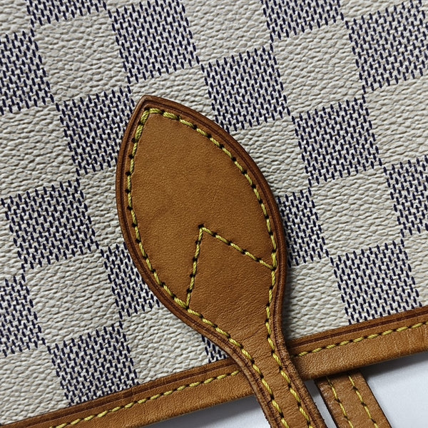 NEVERFULL MM Damier Azur Coated Canvas White