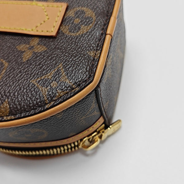 BOITE CHAPEAU Mini Monogram Coated Canvas Brown