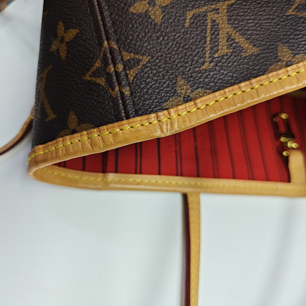 NEVERFULL MM Monogram Coated Canvas Brown