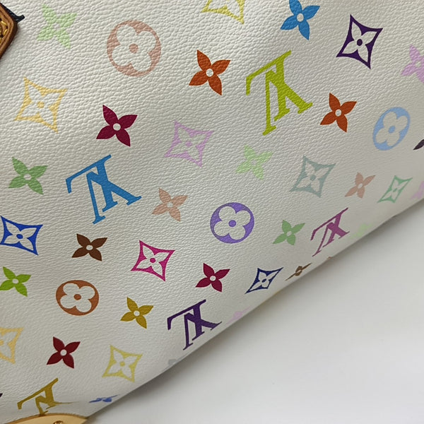 LV × TM SPEEDY 30 Monogram Coated Canvas White