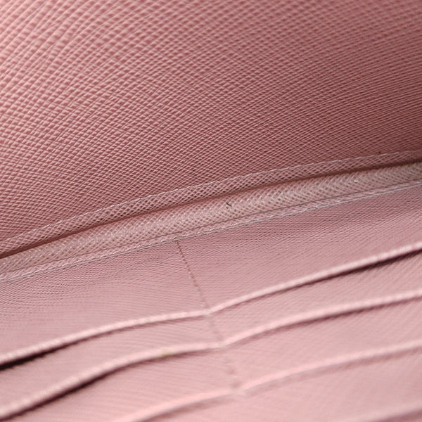 Zippy Wallet Saffiano Calfskin Pink