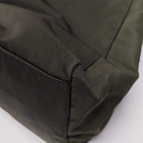 Nylon Top Handle Bag Green