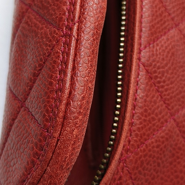 Quilted Grained Calfskin Red