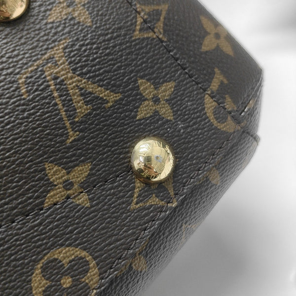 MONTAIGNE BB Monogram Coated Canvas Brown