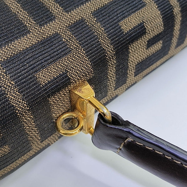 Canvas Top Handle Bag Brown