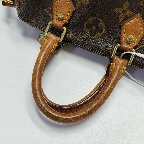 SPEEDY Nano Monogram Coated Canvas Brown