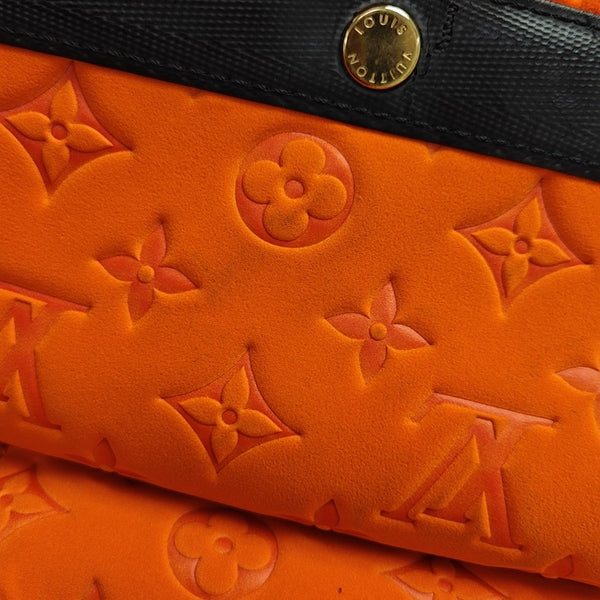 Monogram Fabric Tote Bag Orange