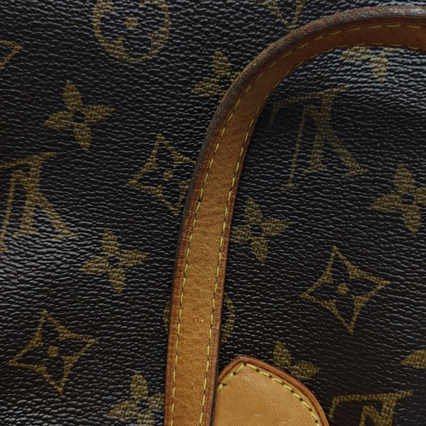 MONTORGUEI PM Monogram Coated Canvas Brown