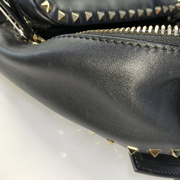 Rockstud Calfskin Black