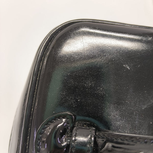VINTAGE COSMETIC BAGS Patent Leather Black
