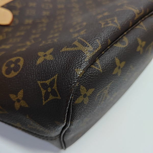 NEVERFULL MM Monogram Coated Canvas Brown