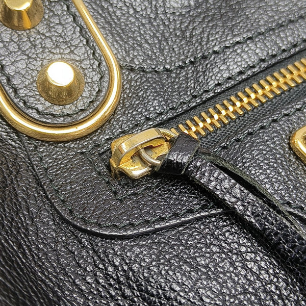 Classic Metallic Edge City Medium Lambskin Black