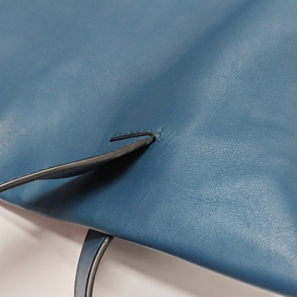 Calfskin Top Handle Bag Blue