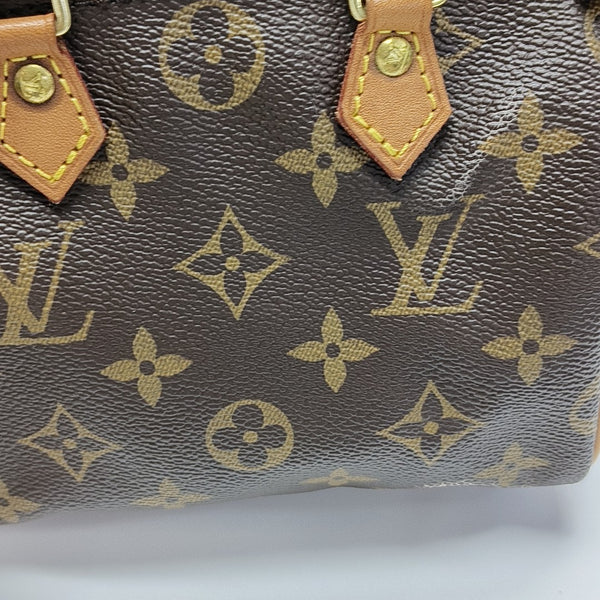 SPEEDY Nano Monogram Coated Canvas Brown