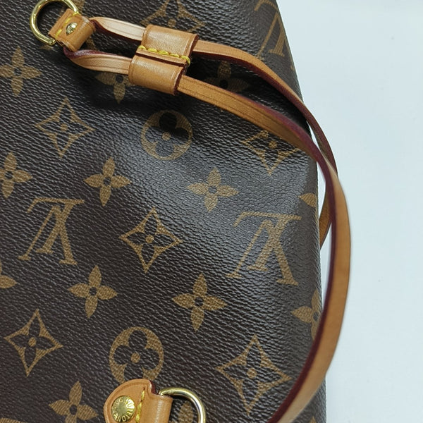 NEVERFULL MM Monogram Coated Canvas Brown