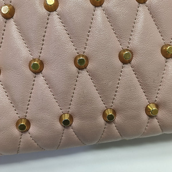 Quilted Leather Shoulder Bag Pink
