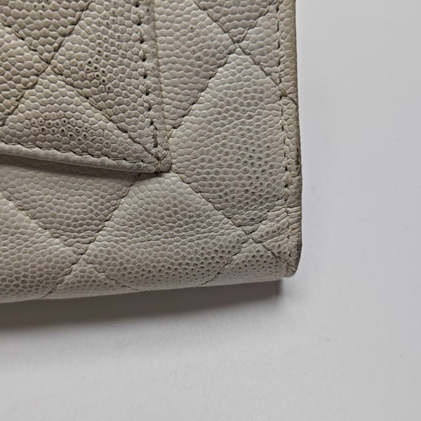 WOC Quilted Grained Calfskin White