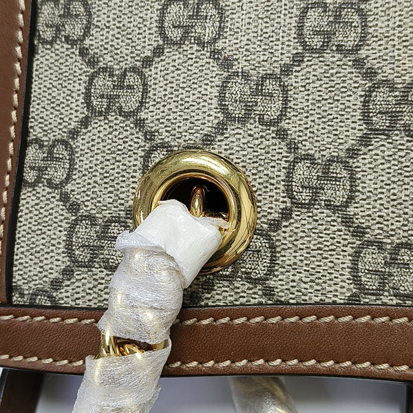 Padlock Small Monogram Coated Canvas Beige