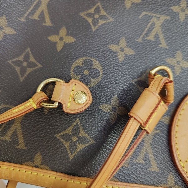 NEVERFULL MM Monogram Coated Canvas Brown