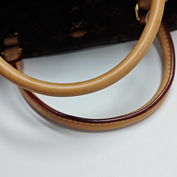 MONTAIGNE MM Monogram Coated Canvas Brown