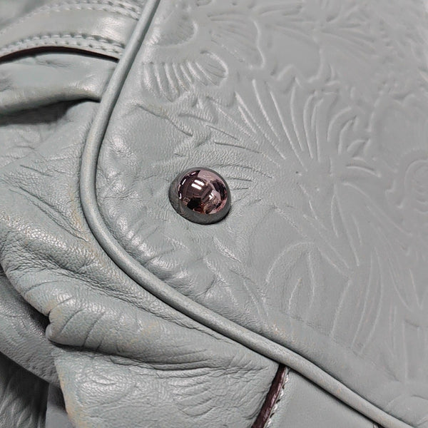 Lambskin Top Handle Bag Blue