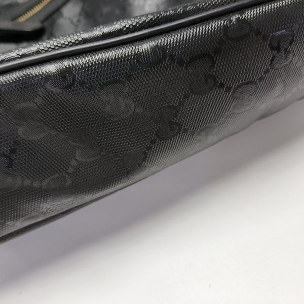 GG Imprime Messenger Monogram Coated Canvas Black