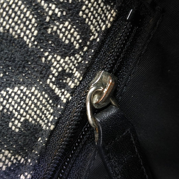 Oblique Canvas Shoulder Bag Black