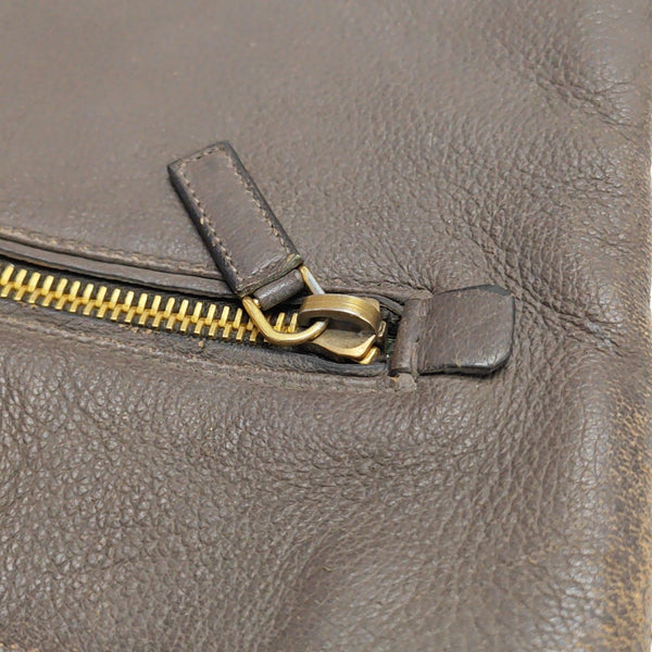 Calfskin Crossbody Bag Brown