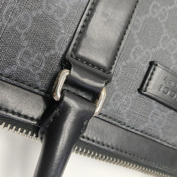 Monogram Coated Canvas Top Handle Bag Black