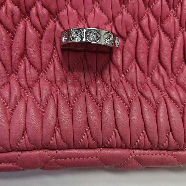 Crystal Quilted Lambskin Pink