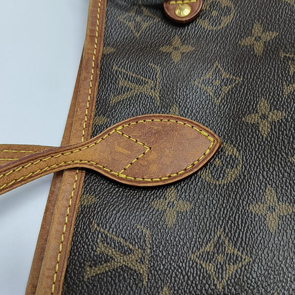 NEVERFULL MM Monogram Coated Canvas Brown