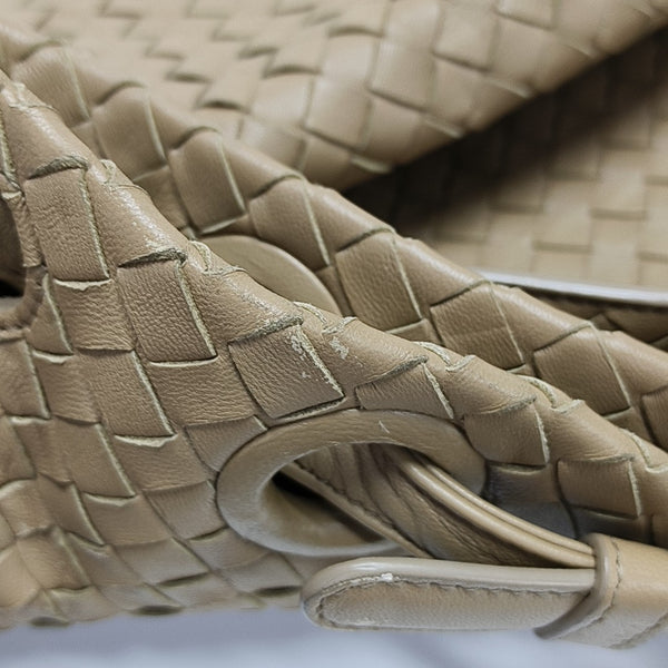 Lambskin Top Handle Bag Beige