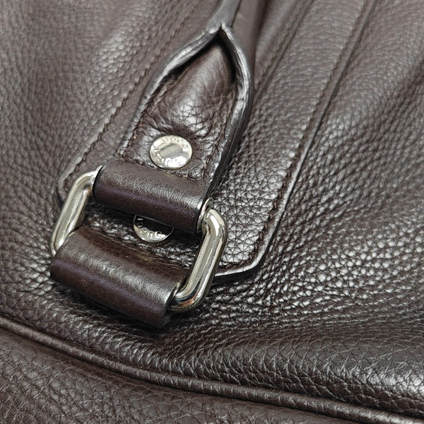 Calfskin Top Handle Bag Brown