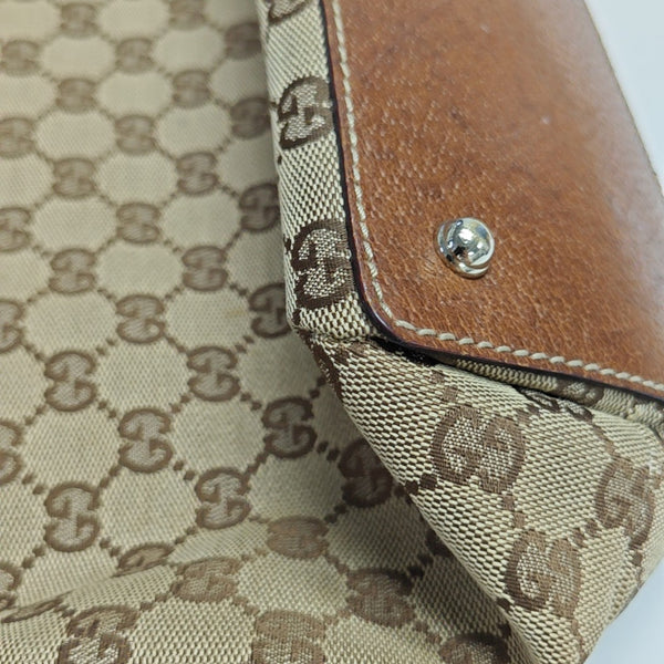 Monogram Canvas Top Handle Bag Brown