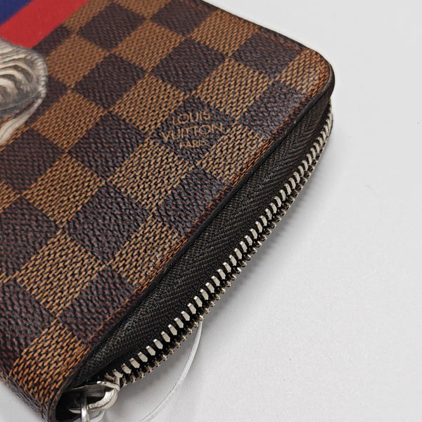 Damier Ebene Coated Canvas Wallet Brown