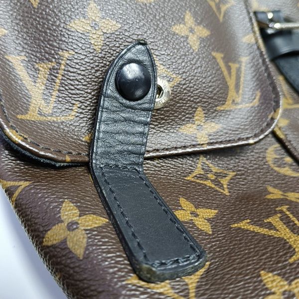 CHRISTOPHER MM Monogram Coated Canvas Brown