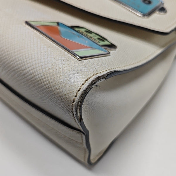 Monochrome Saffiano Calfskin White