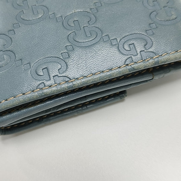 Monogram Leather Wallet Blue
