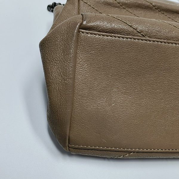 NOLITA Small Chevron Lambskin Beige