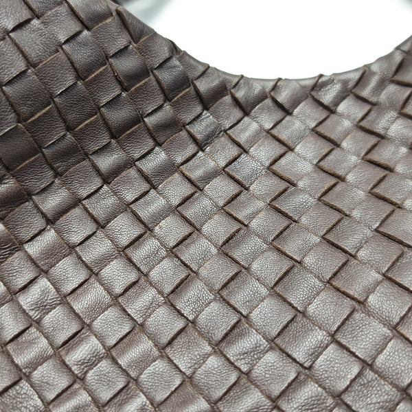 Calfskin Top Handle Bag Brown