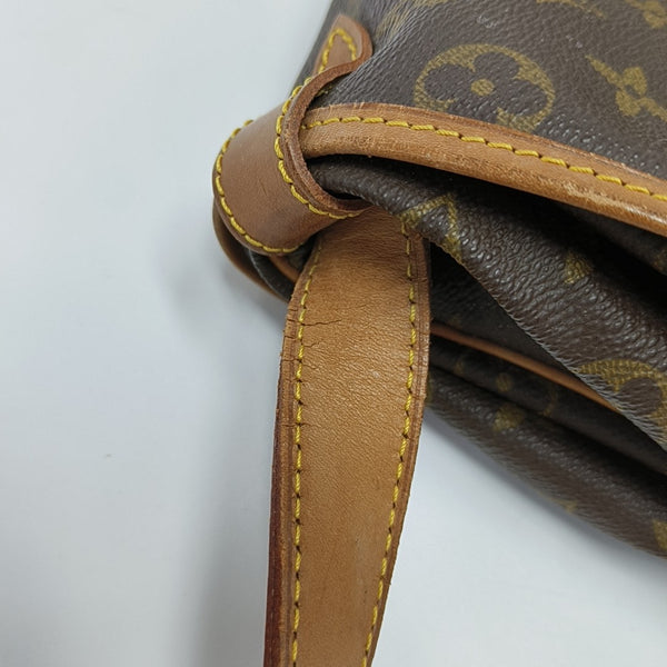 SAUMUR 35 Monogram Coated Canvas Brown
