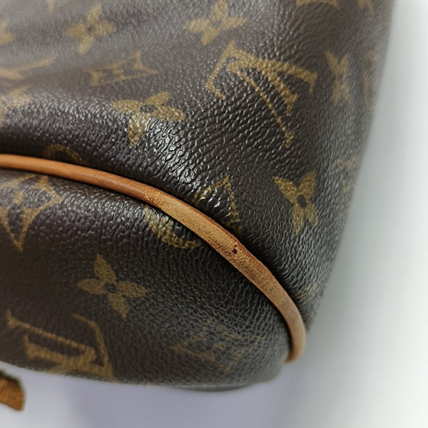 MONTORGUEI PM Monogram Coated Canvas Brown