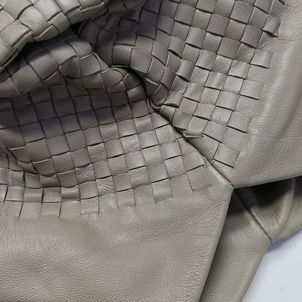 Lambskin Top Handle Bag Gray